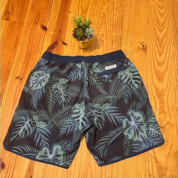 FAIR HARBOR Floral Palm Brown/Green Swim Trunks Board Shorts Men’s SIZE LRG - Picture 10 of 10